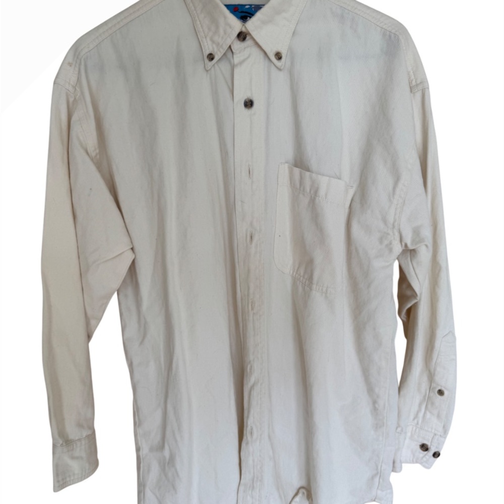Men's Classic Cream Button-Down Shirt